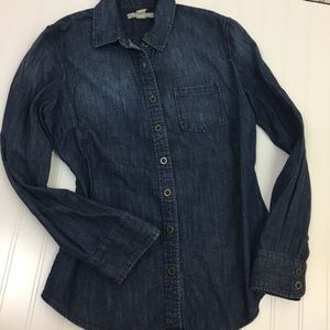 Banana Republic Dark Denim Button Down Shirt